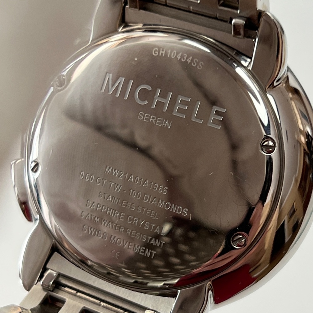 💖Michele Serein💖Diamond Silver Dial Chronograph 40mm Stainless Steel Ladi… - Picture 13 of 17